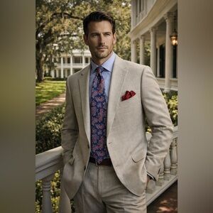 NEW! Roundtree & Yorke Blue Paisley Tie